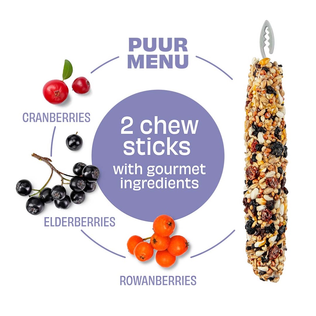 Witte Molen Chew Sticks With Cranberry & Elderberry For Rabbit & Small Animals [Weight - 90g] (new) 