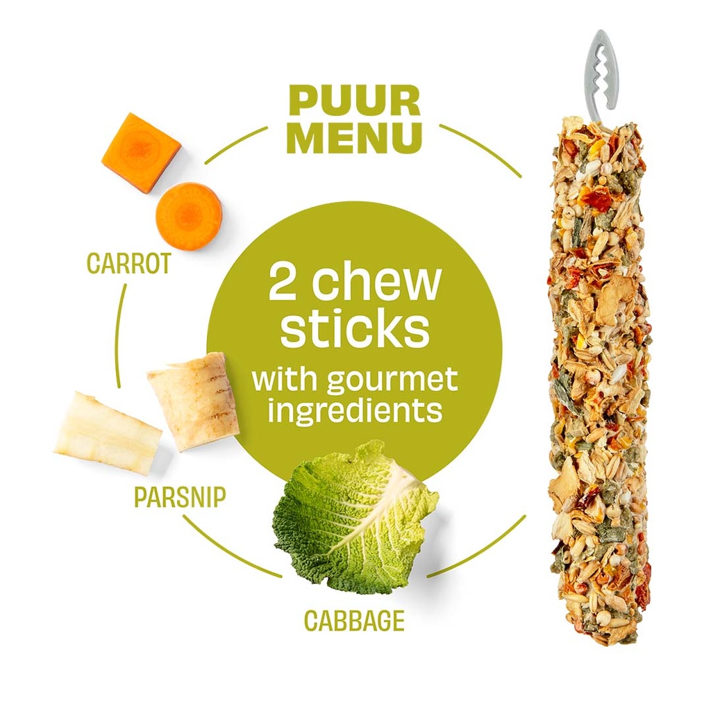 Witte Molen Chew Sticks With Parsnip & Cabbage For Rabbit & Small Animals [Weight - 90g] (new) 
