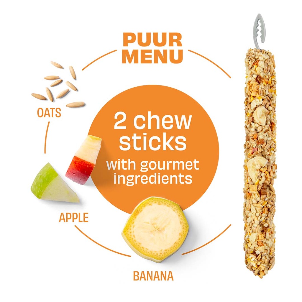 Witte Molen Chew Sticks With Banana & Apple For Rabbit & Small Animals [Weight - 180g] (new)  