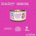 Schesir Baby Kitten Wholefood - Chicken With Chicken Liver 70g (Min Order- 12 Cans)