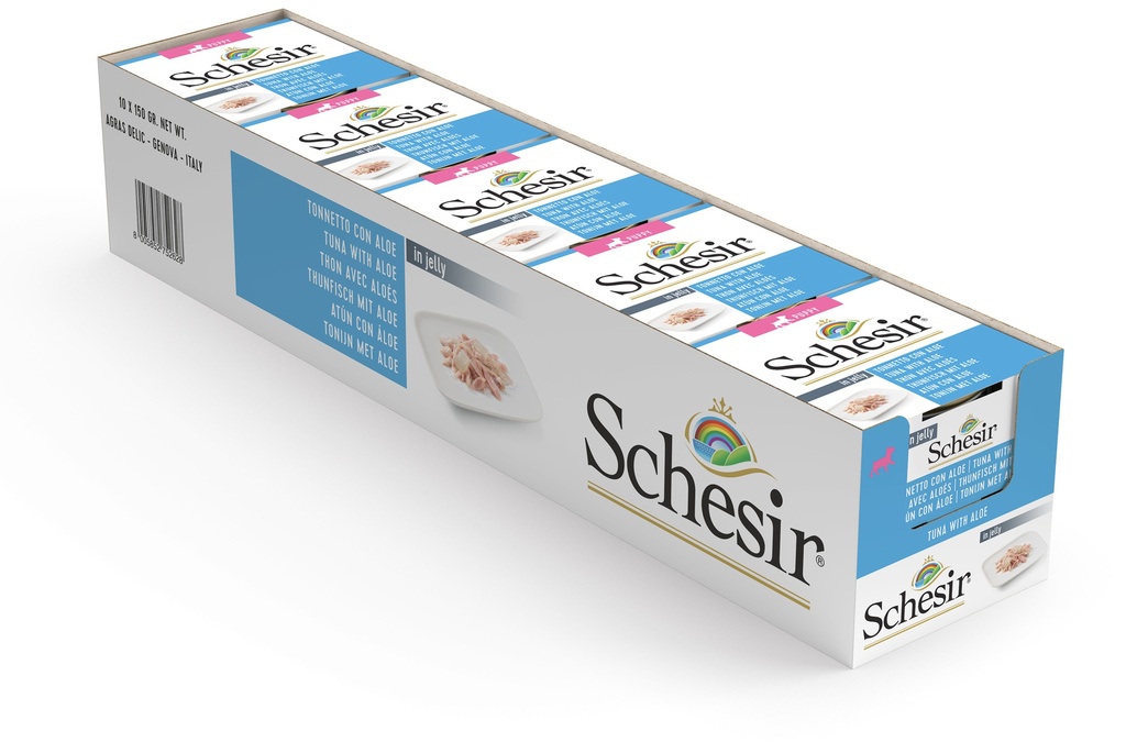 Schesir Puppy Can-Wet Food Tuna with Aloe-(Min Order 150g - 10pcs)[Weight - 150g]