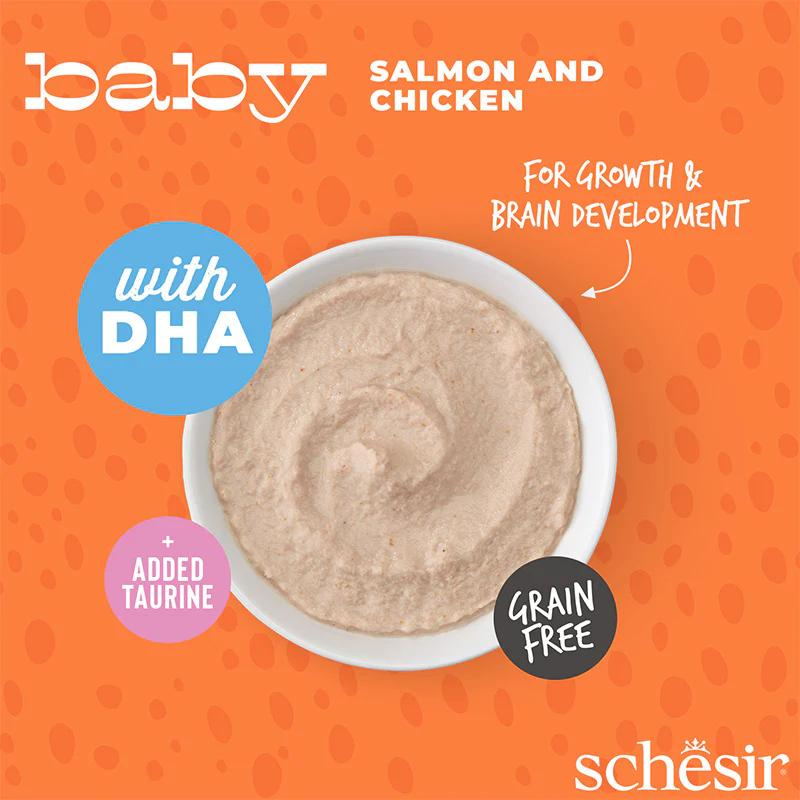 Schesir Baby Mousse Kitten - Salmon And Chicken 70g (Min Order- 12 Pouch)