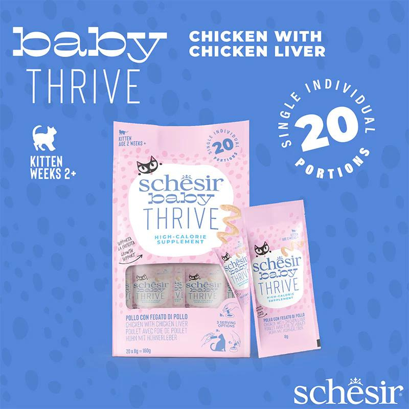 Schesir Baby Thrive Mousse Kitten - Chicken 160g (20x8g)