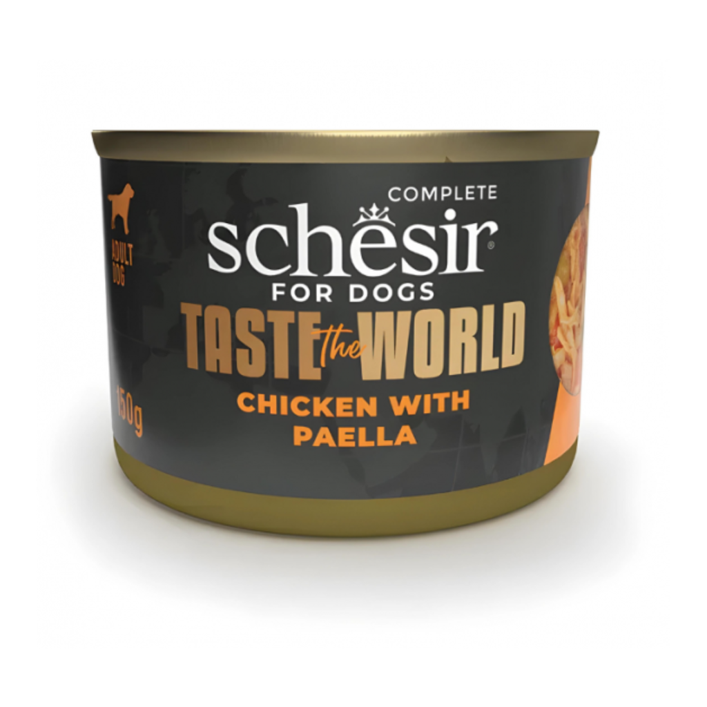 Schesir Taste The World Dog Wholefood - Chicken With Paella150g (Min Order- 8 Cans) Buy 16 Can and Get 8 Can Free