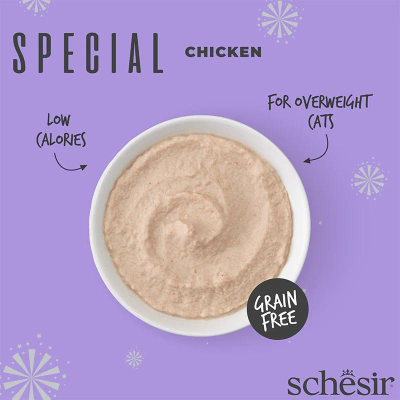 Schesir Special Mousse (Light) For Cat - Chicken 70g  (Min Order- 12 Pouch)