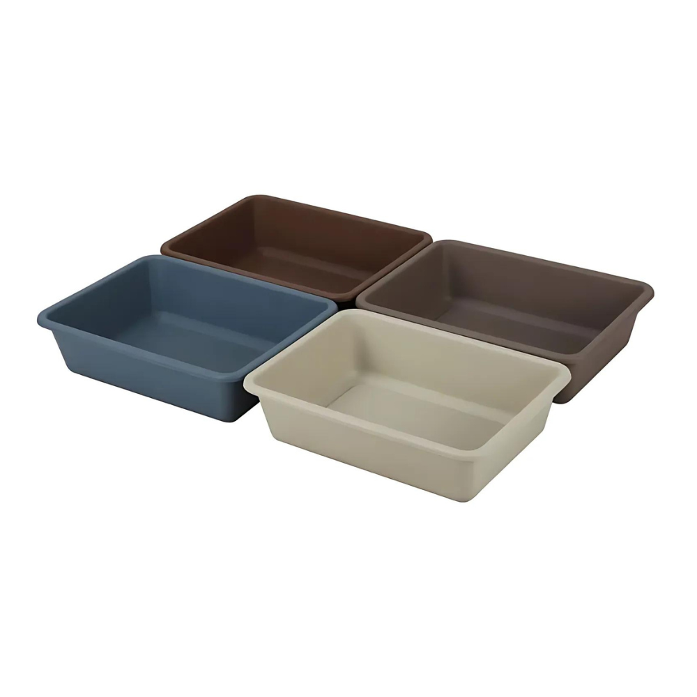 Pet Mode Plastic Cat Litter Tray[Dimension - 46.5 x 38 x 13cm, Size - L]