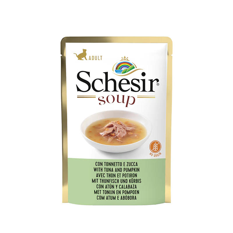 Schesir Cat Wet Soup-With Wild Tuna and Pumpkin[Weight - 85g] (Min Order - 20 Pcs)