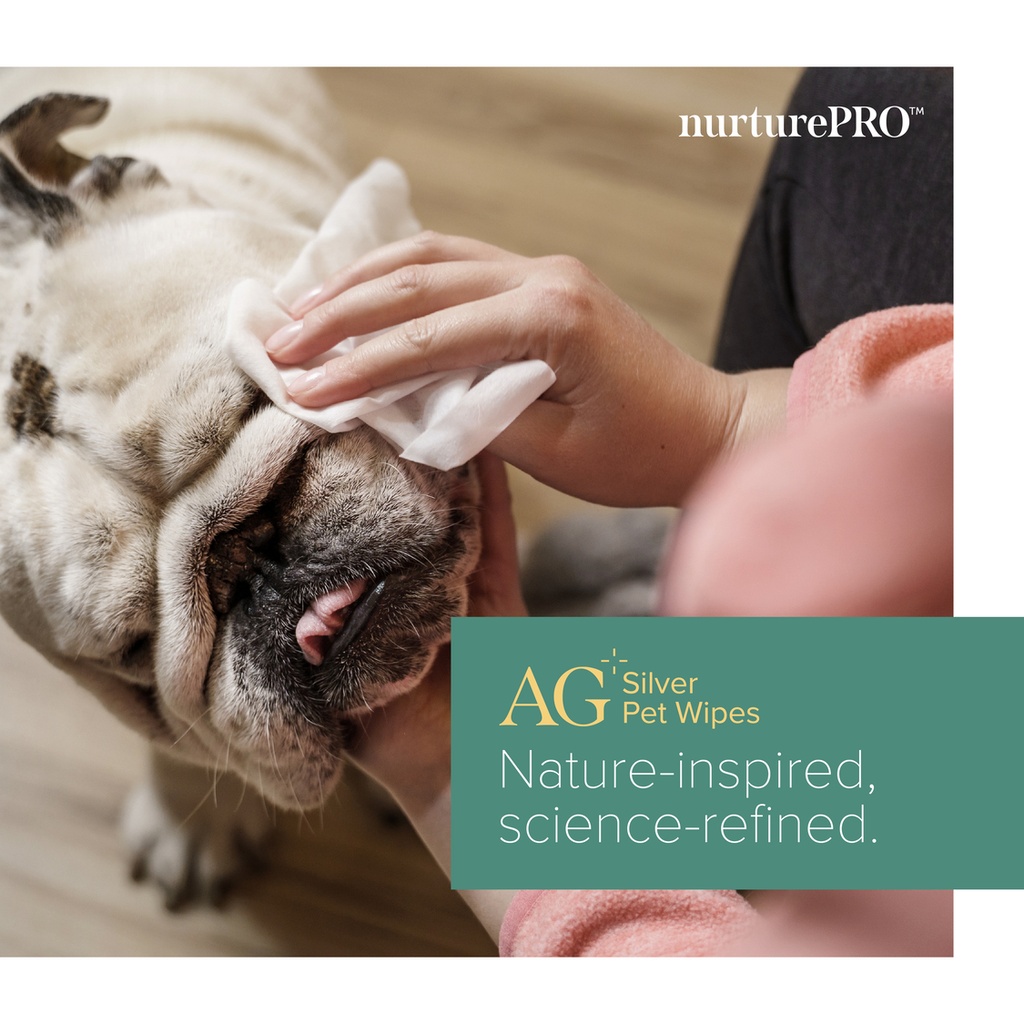 NurturePro AG+ Silver Pet Wet Wipes -Aloe Vera (100 Sheets/ Pack ...