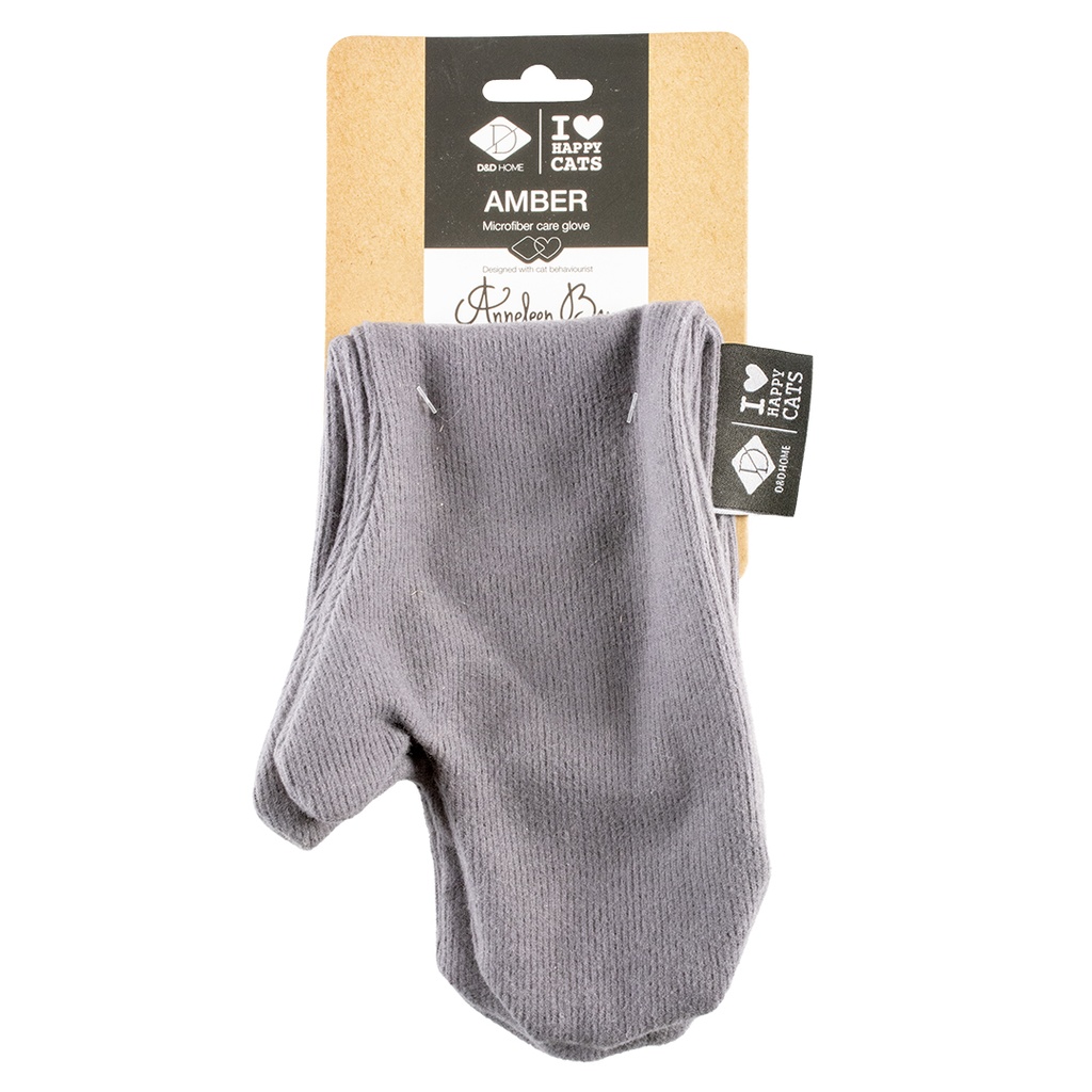 Duvo+ AMBER - Microfiber care glove 2st - 35x17x2cm grey