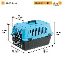 Ferplast ATLAS 10 EL Cat and Small Dog Carrier 32,5 x 48 x h 29 cm - Light Blue