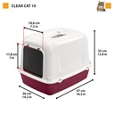 Ferplast Toilet Clear Cat 10 Red 36x47x35cm