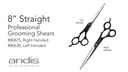 Andis 8" Straight Shear — Right Handed