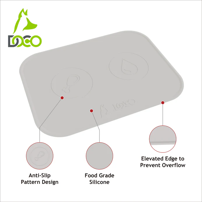 DOCO® Silicone Waterproof Feeding Mats  for Dogs and Cats 47 x 35.5cm(O/S) Wisteria