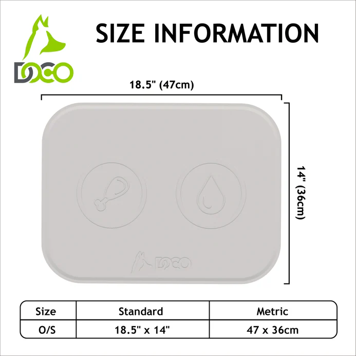 DOCO® Silicone Waterproof Feeding Mats  for Dogs and Cats 47 x 35.5cm(O/S) Carambola