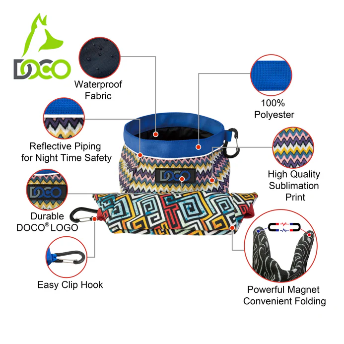 DOCO® Multifunctional Pet Bowl 1L(M) Santa Fe