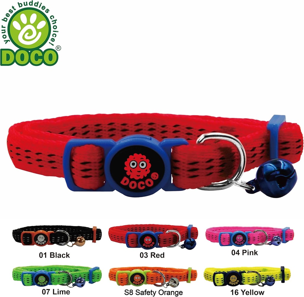 Doco Puffy Cat Collar (DCAT010)[Color - Orange]