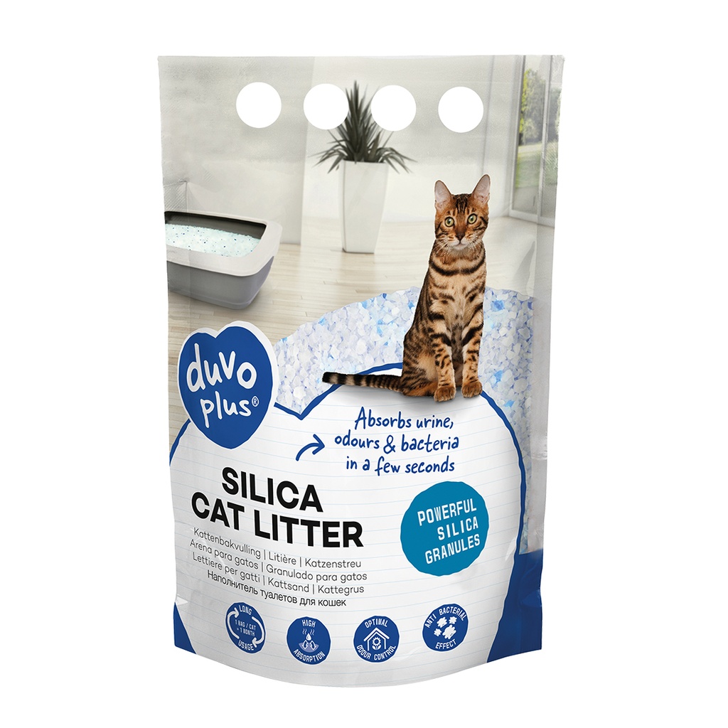 Duvo+ Premium Silica Cat Litter - Unscented [Size - 16L]