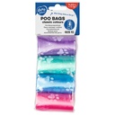 Duvo Poo Bags Classic Colour Paws Multicolour 4 x 20pcs