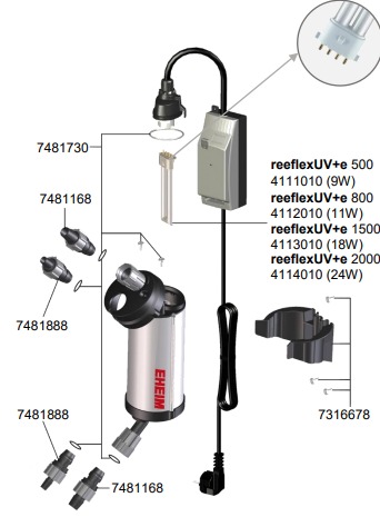 EHEIM reeflexUV+e 1500 UV-steriliser