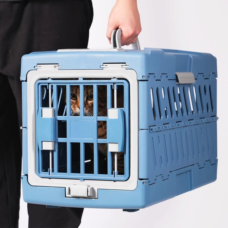 Pado Foldable Pet Carrier 56x33x37cm-Blue Colour