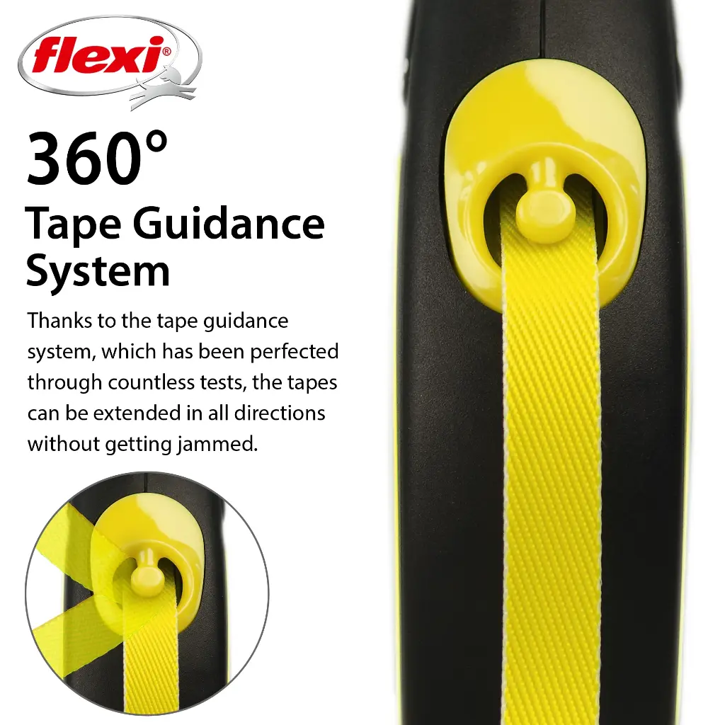 Flexi New Neon Yellow Tape[Length - 5M, Size - L]