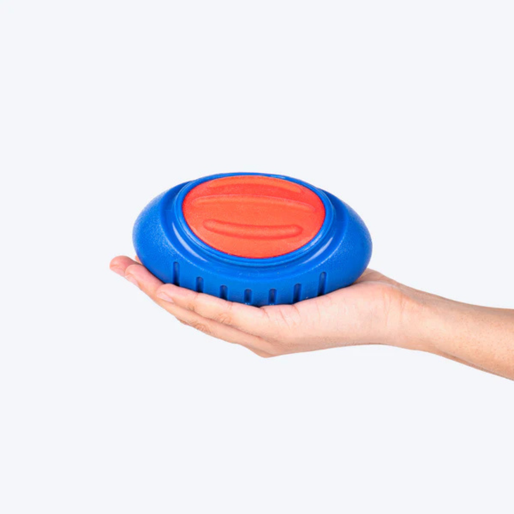 Pado Oval Blue And Red Tougher Toy (13.2x7.7x7.6cm)