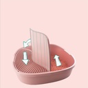Pado Corridor Cat Litter Box  57.5*56.4*40cm-Pink