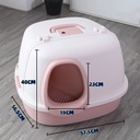 Pado Corridor Cat Litter Box  57.5*56.4*40cm-Blue