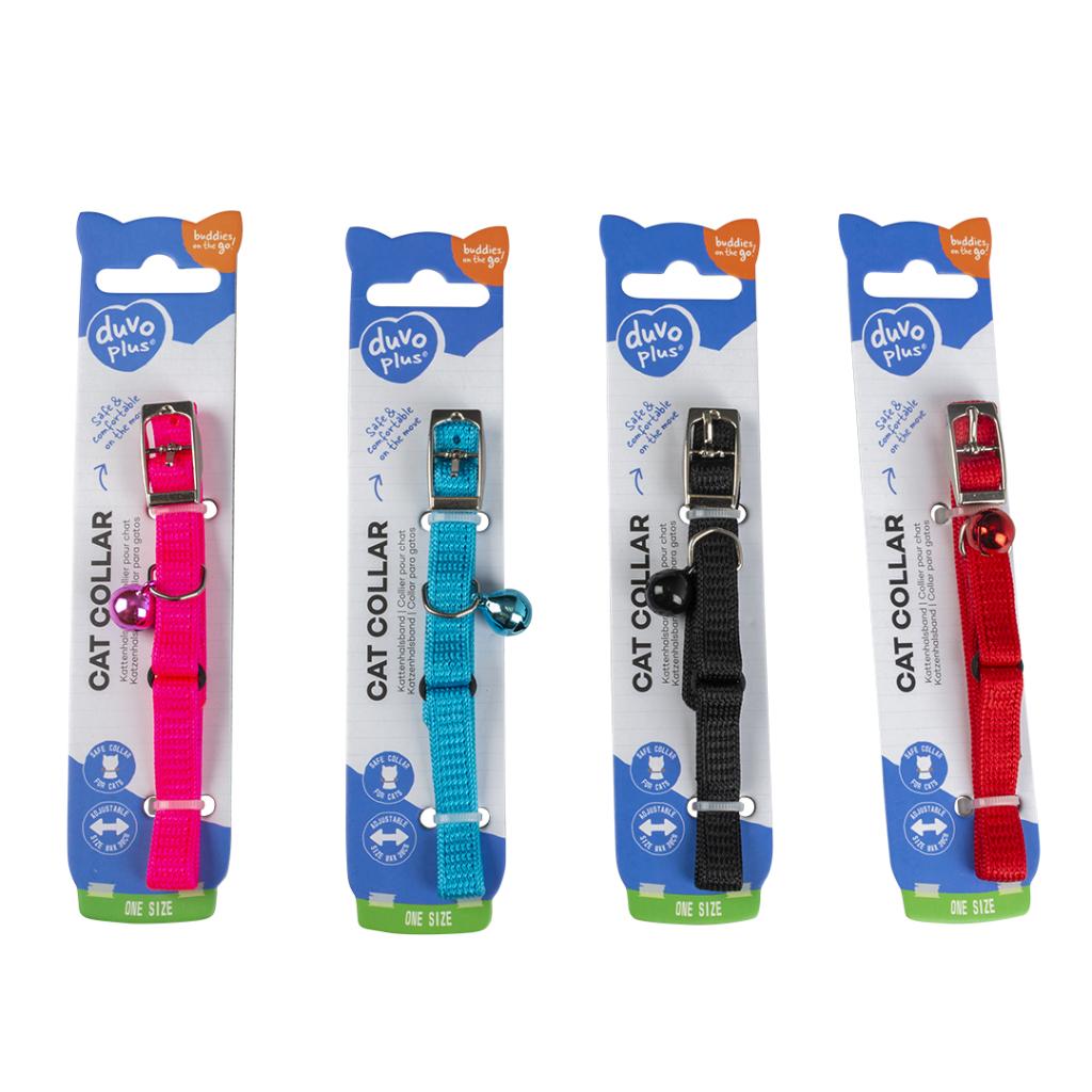 Duvo+ Cat Collar Uni 2 Nylon Mixed Colors 20-30cm / 10Mm