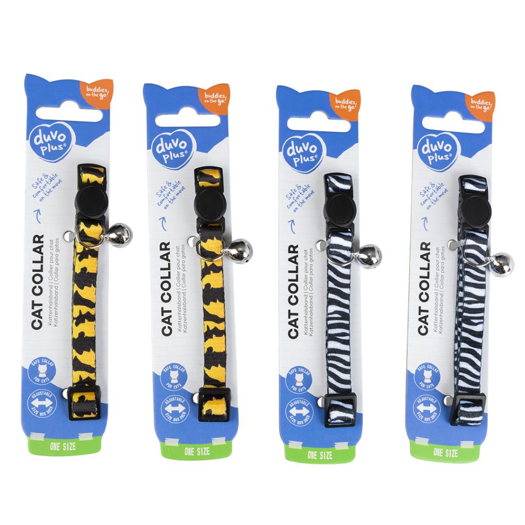 Duvo+ Cat Collar Zoo Nylon Mixed Colors 20-30cm / 10Mm