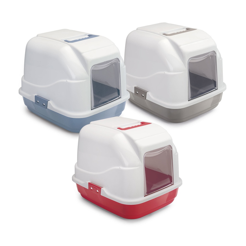 IMAC MY CAT-Hooded Cat Toilets-50 x 40 x 40cm Mixed Colors