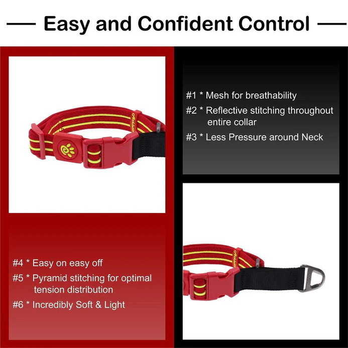 DOCO® Solar Mesh Training Dog Collar (DCA039)[Color - Maroon, Size - M]