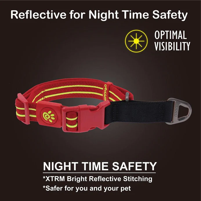 DOCO® Solar Mesh Training Dog Collar (DCA039)[Color - Maroon, Size - M]
