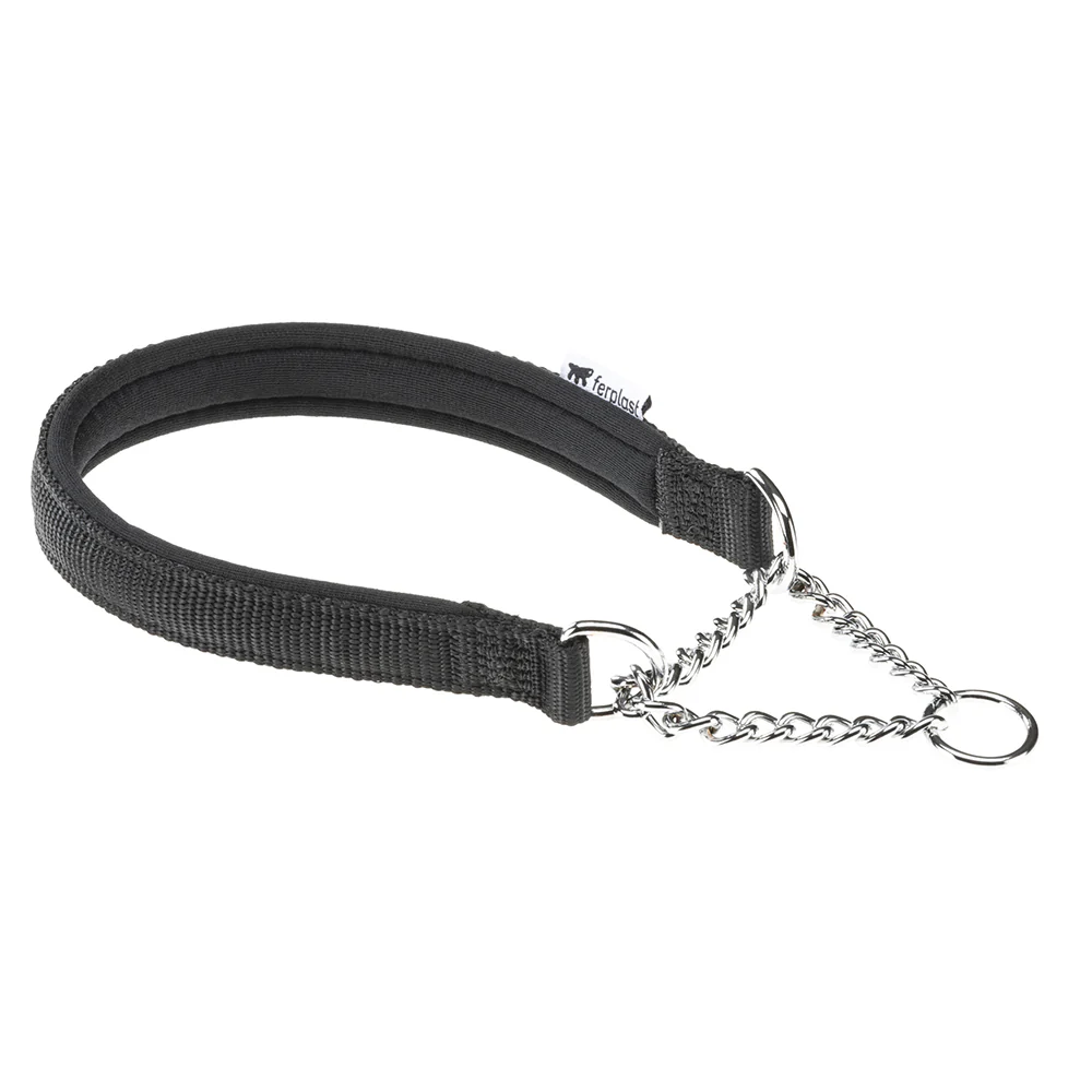 Ferplast Daytona CSS Semi - Pull - Out Collar With Soft Padding[Color - Black, Dimension - 55 cm x 20mm]