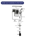 KW Zone Dophin Slim Hanging Filter-SH380[Output:320L/H]
