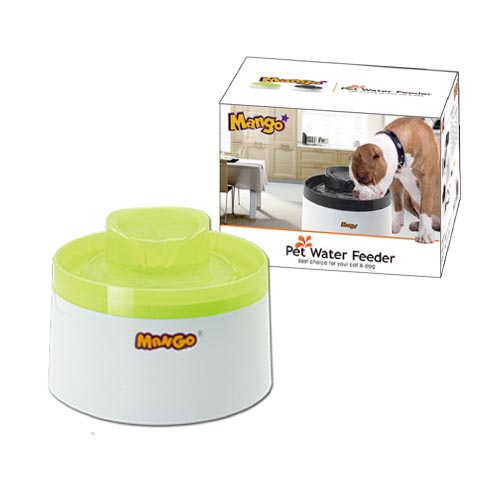 KW Zone Mango Pet Water Feeder Fountain With Light And Transformer-Green Color