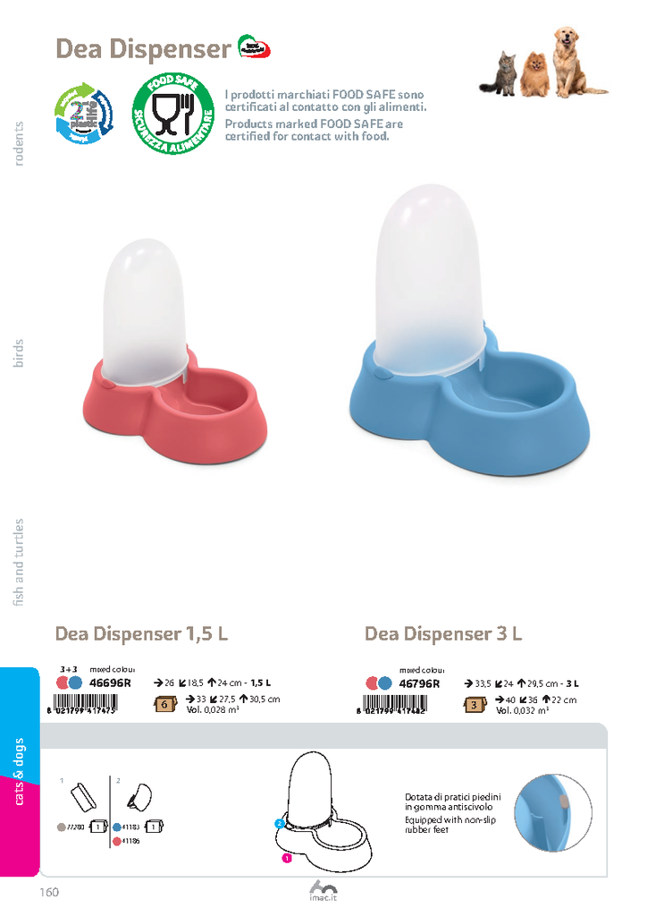 Imac Dea Water/Food Feeder Dispenser 3L - 2nd life