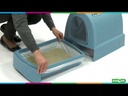 Imac Zuma Second Life Plastic Cat Toilet with Sliding Tray, 57x43.5x73cm[Color - Sage Green]