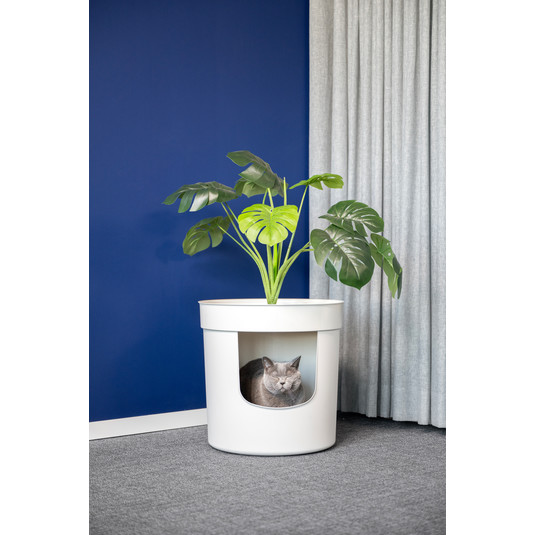 Moderna Hidden Planter Litter Box-WithPlant L 49.5 x W 49.5 x H 48.5 cm