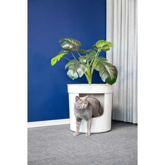 Moderna Hidden Planter Litter Box-WithPlant L 49.5 x W 49.5 x H 48.5 cm