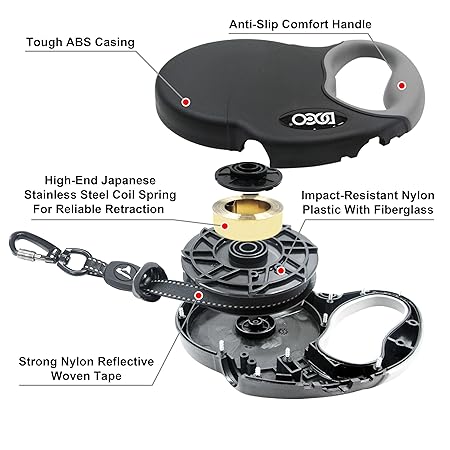 Doco All Day Adventure Retractable Leash[Color - Blue, Size - S]