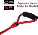 DOCO® 20" Rope Leash W/ ErgoCurve Foam Handle Ver.2 (DCROPE2020)[Color - Black, Size - L]