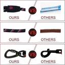 Doco 5ft Reflective Rope Leash With Click & Lock Snap (DCROPE5060)[Color - Pink, Size - S]