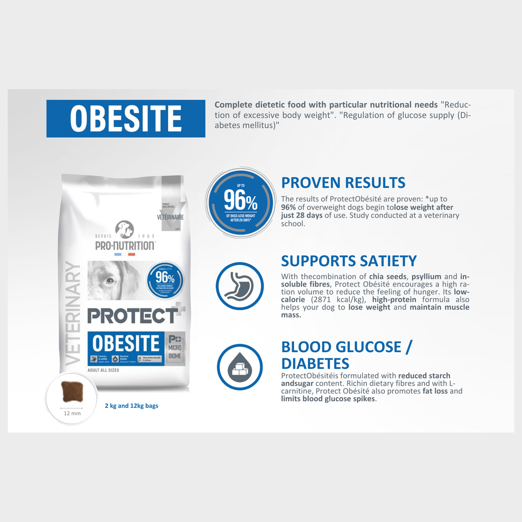 Pro nutrition Protect Obesite[overweight or obesity]-Dog Food For Adult All Sizes 2kg 