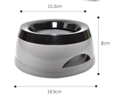 Pado Classic Round Anti-Spil Pet Bowl 15.3×18.9×8cm-Grey