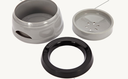 Pado Classic Round Anti-Spil Pet Bowl 15.3×18.9×8cm-Grey