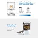 Dogness Panoramic Cam Smart Feeder Pet Food Dispenser With  HD-1080p Wide-View Camera & App Control- 3.6L