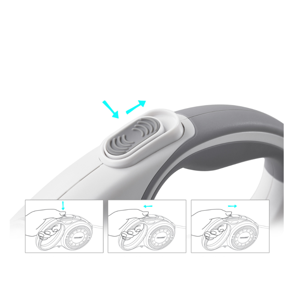 Dogness Retractable Leash-Liberty Series [Special Braking Version]-Large-Rock Gray - 5metre