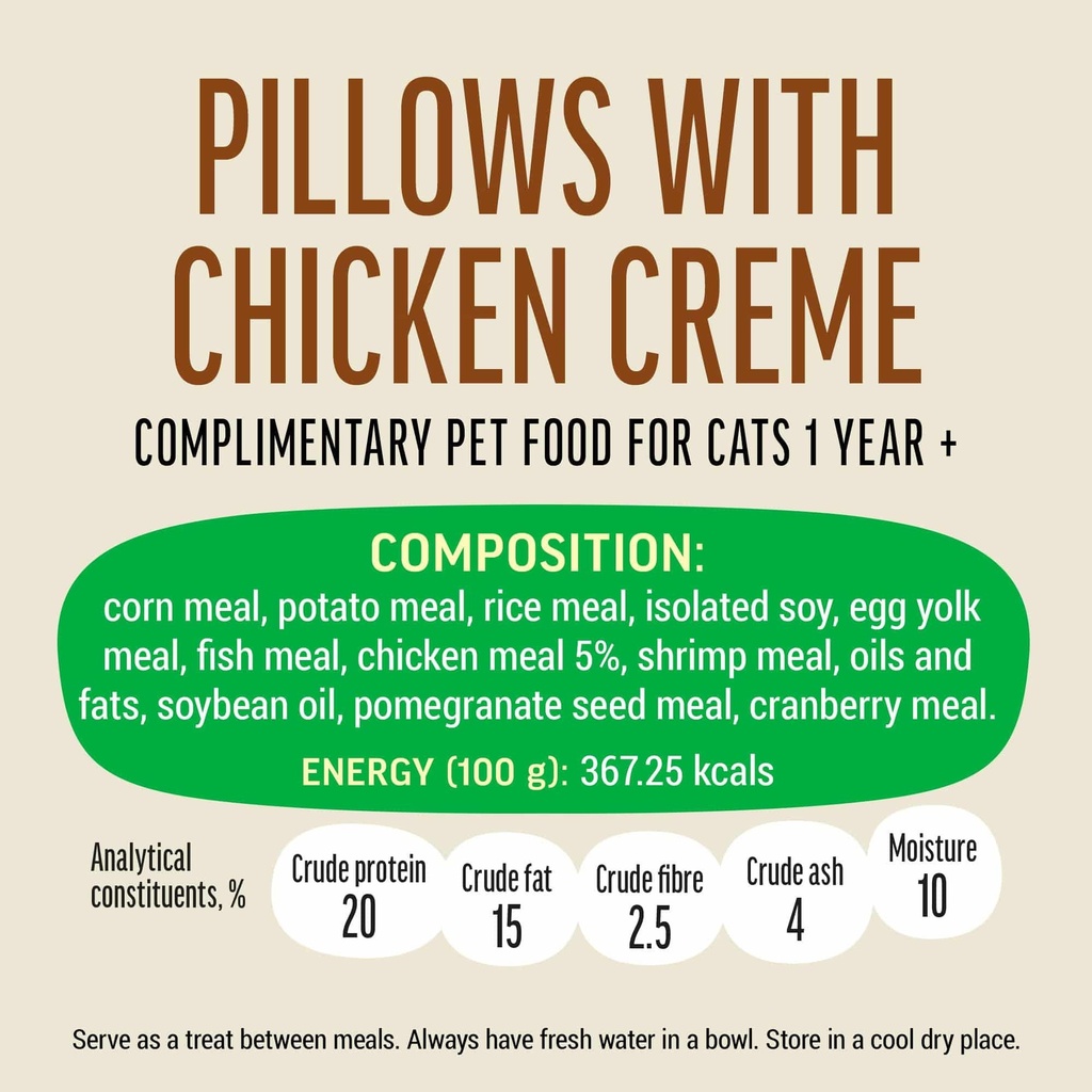 Cat Fest Pillows With Chicken Cream[Weight - 30g]