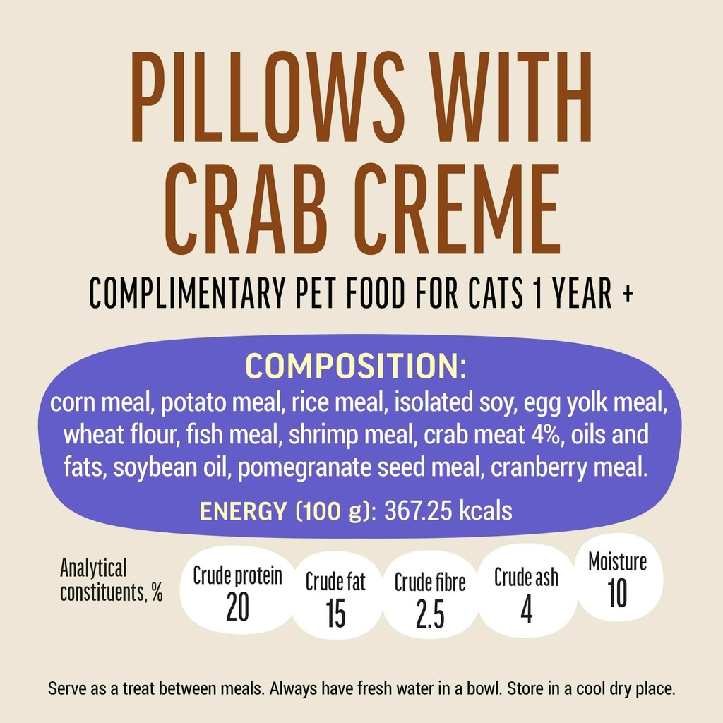 Cat Fest Pillows With Crab Cream[Weight - 30g]